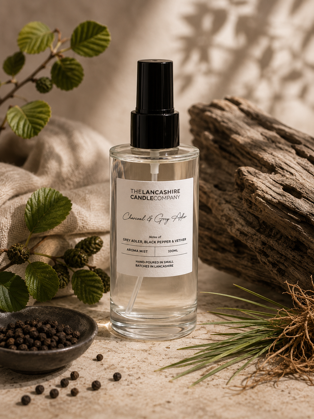 Charcoal & Grey Adler Room & Linen Mist