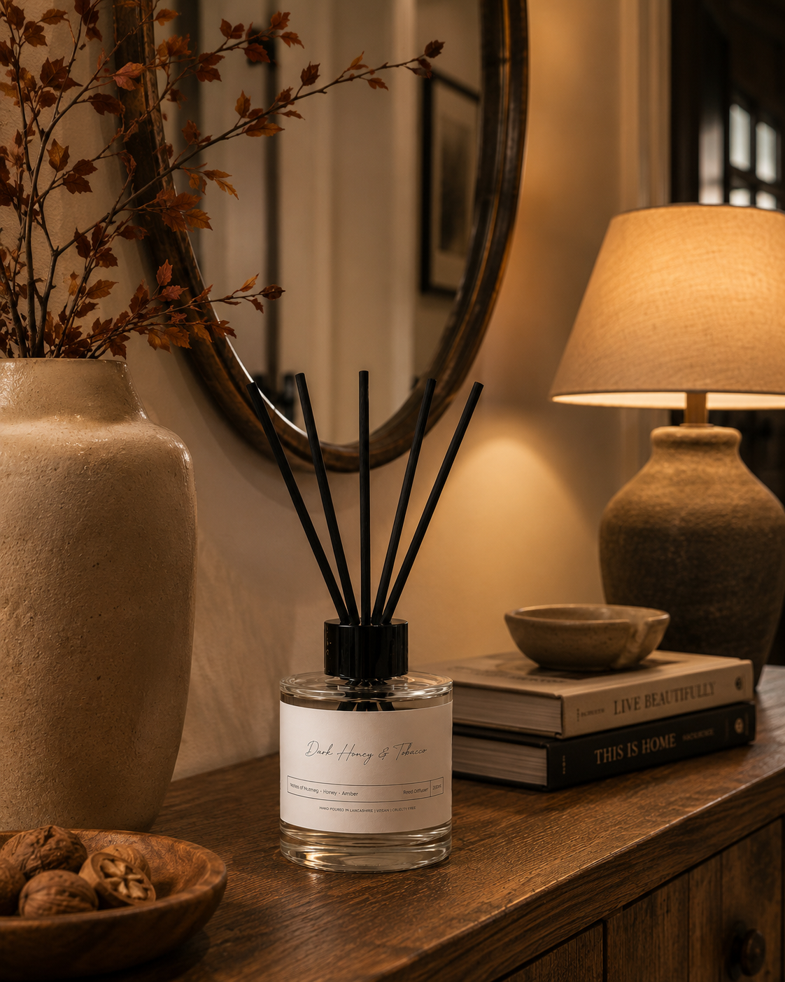 Dark Honey & Tobacco Reed Diffuser