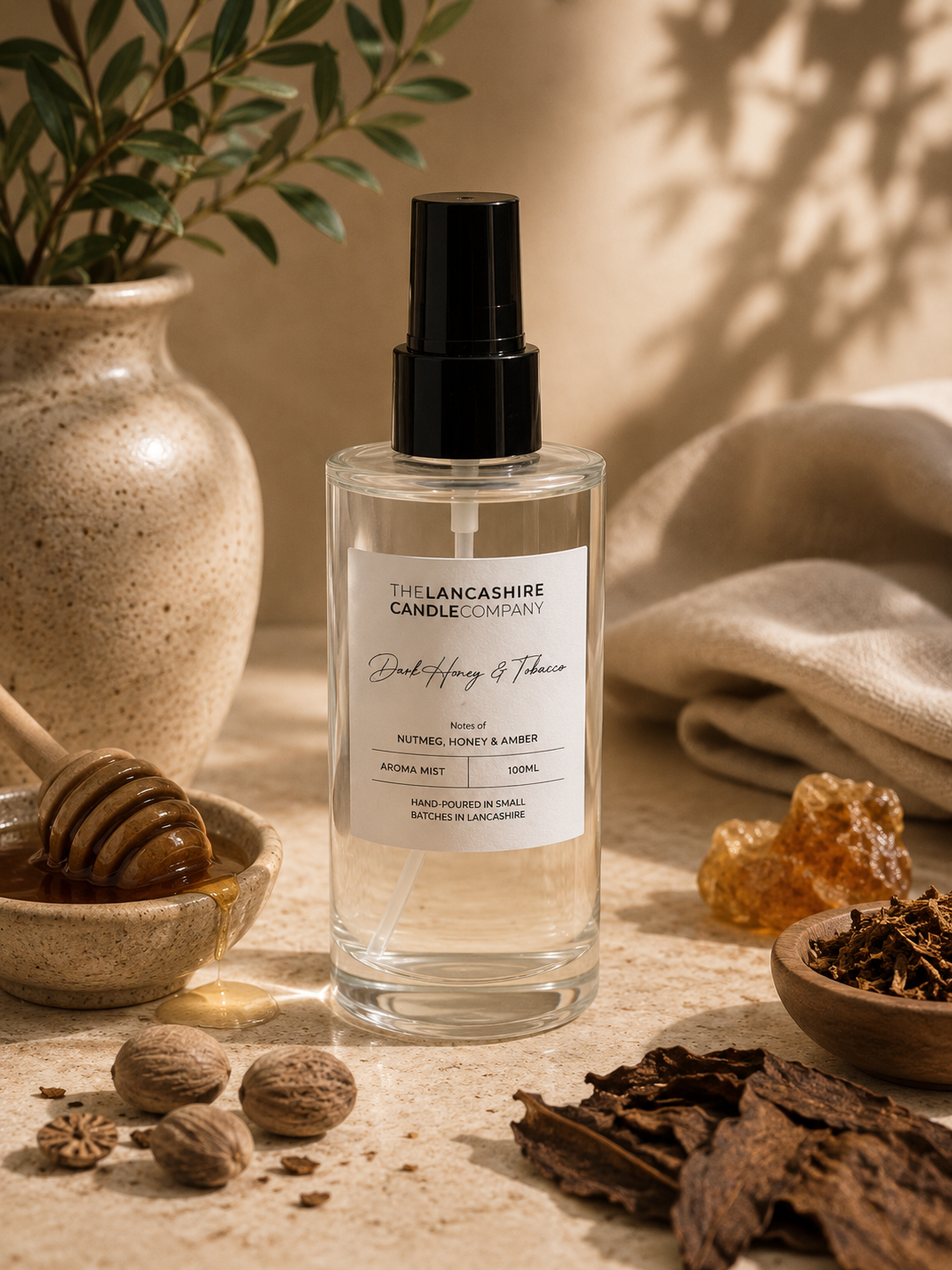 Dark Honey & Tobacco Room & Linen Mist