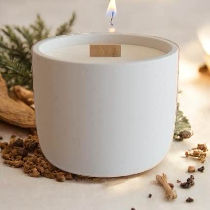 Bergamot & Patchouli Scented Refillable Candle