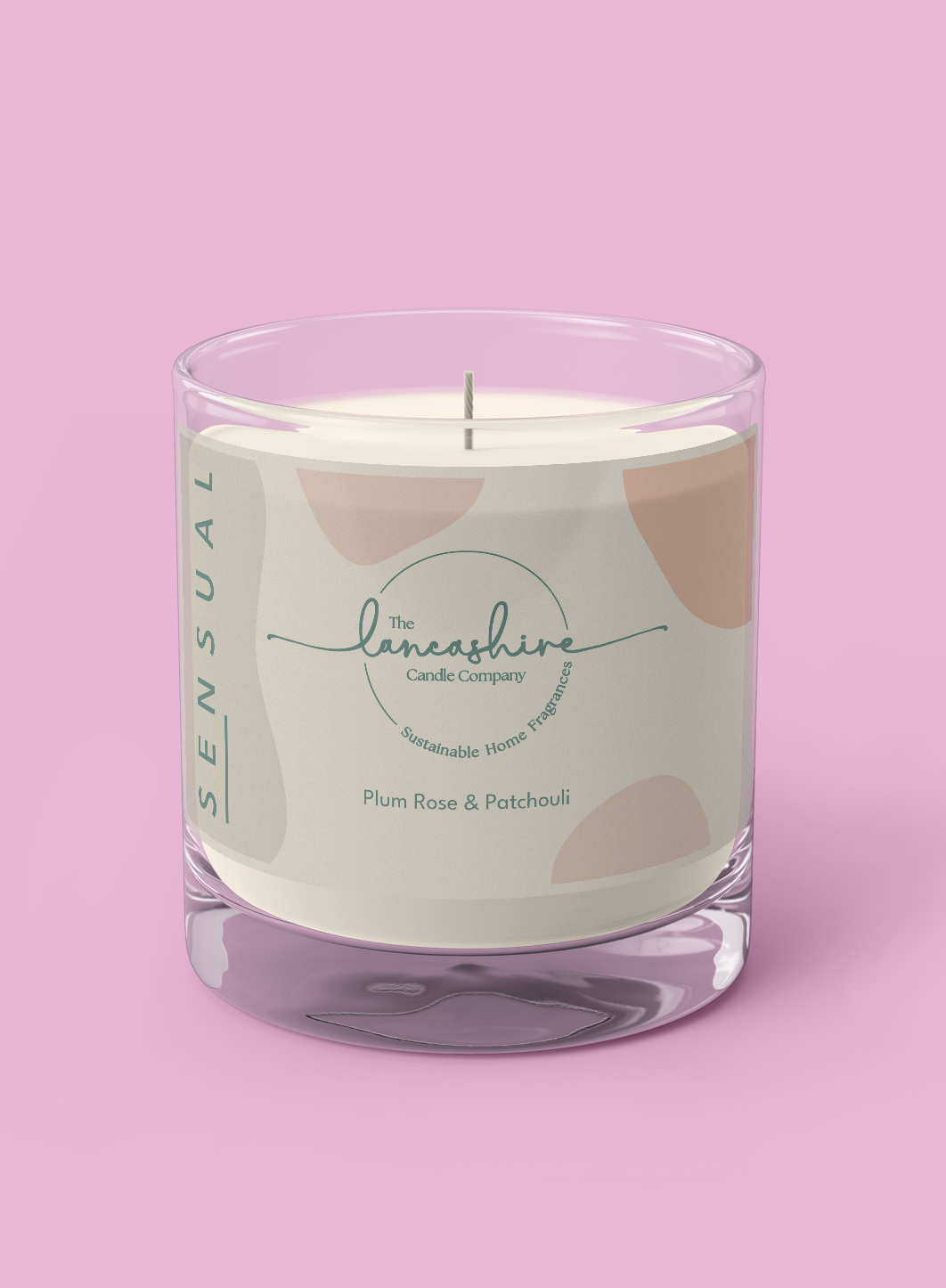 Plum, Rose & Patchouli Scented Candle