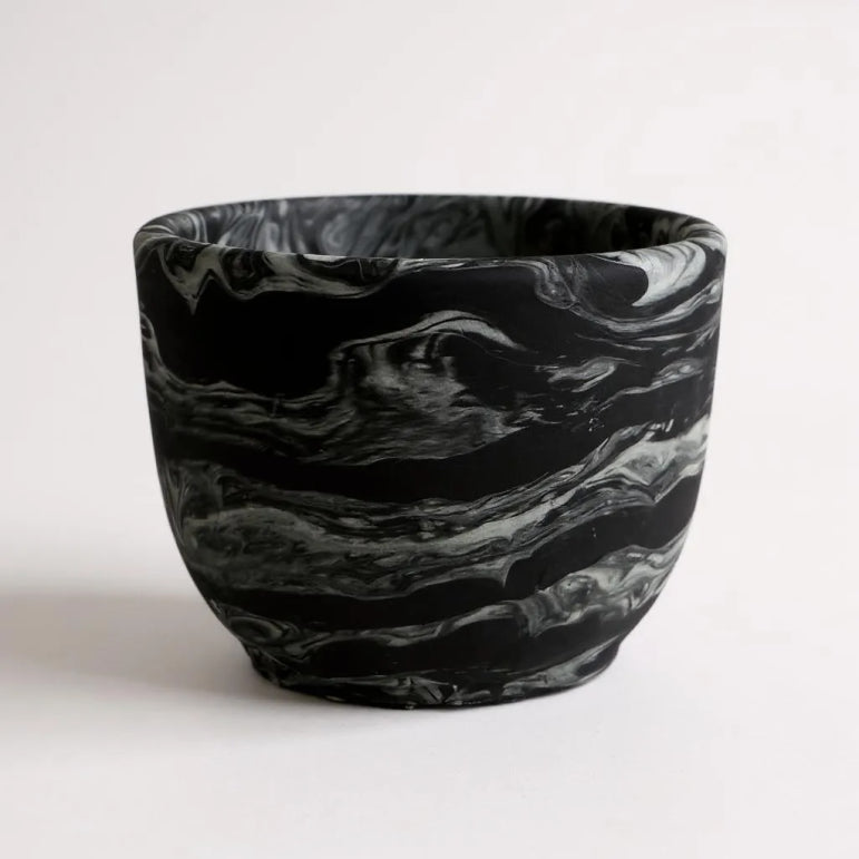 Black Amber & Lavender Scented Refillable Candle