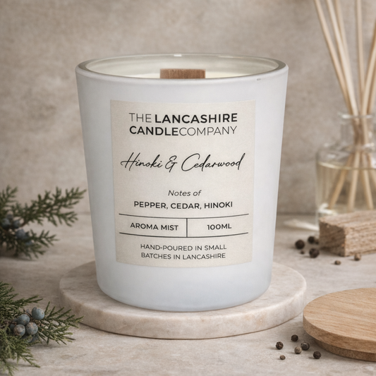 Hinoki & Cedarwood Scented Candle