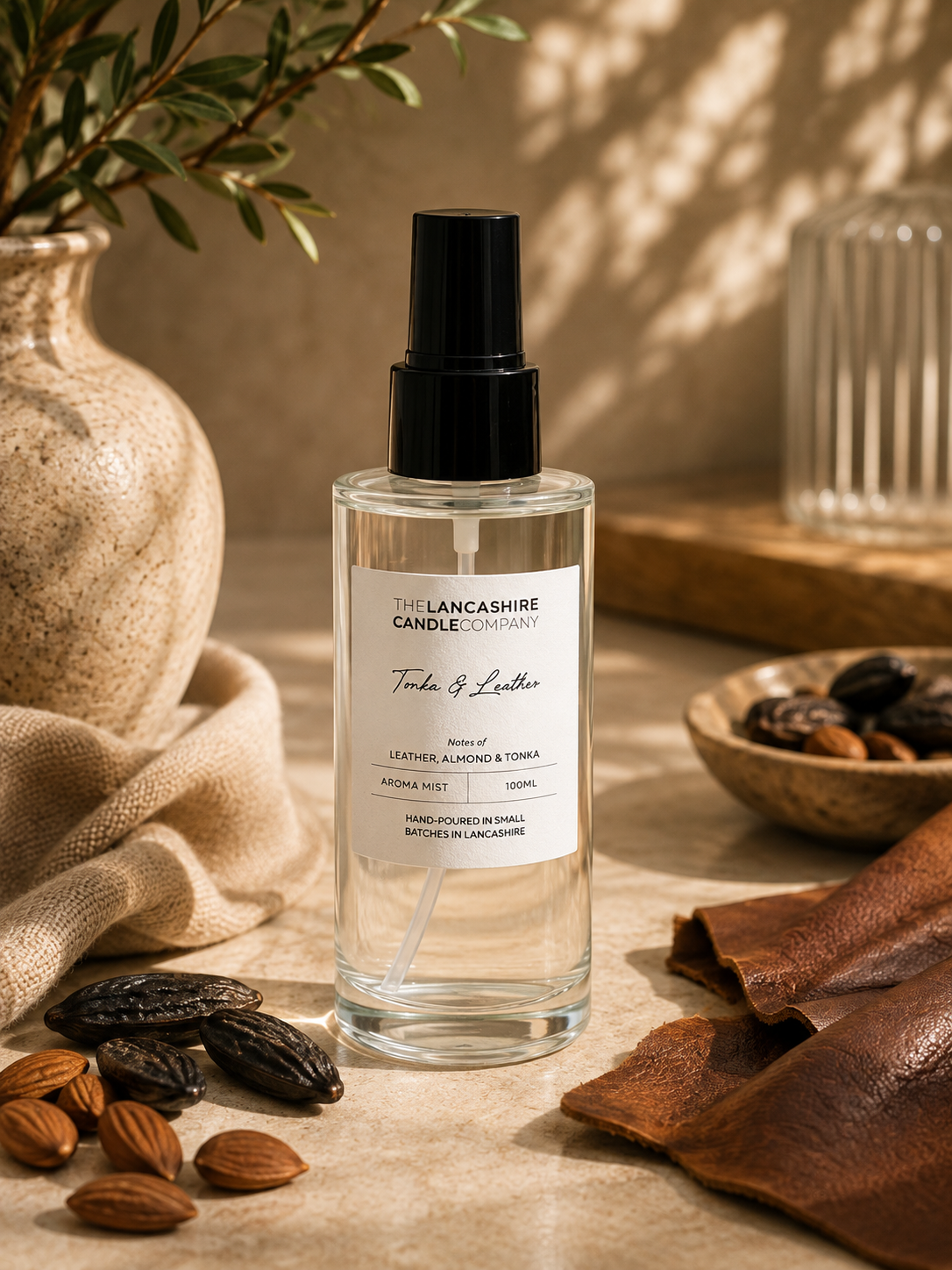 Tonka & Leather Room & Linen Mist