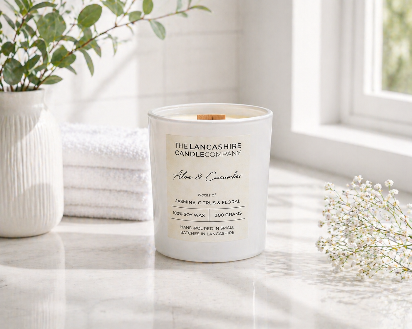 Aloe & Cucumber Scented Candle