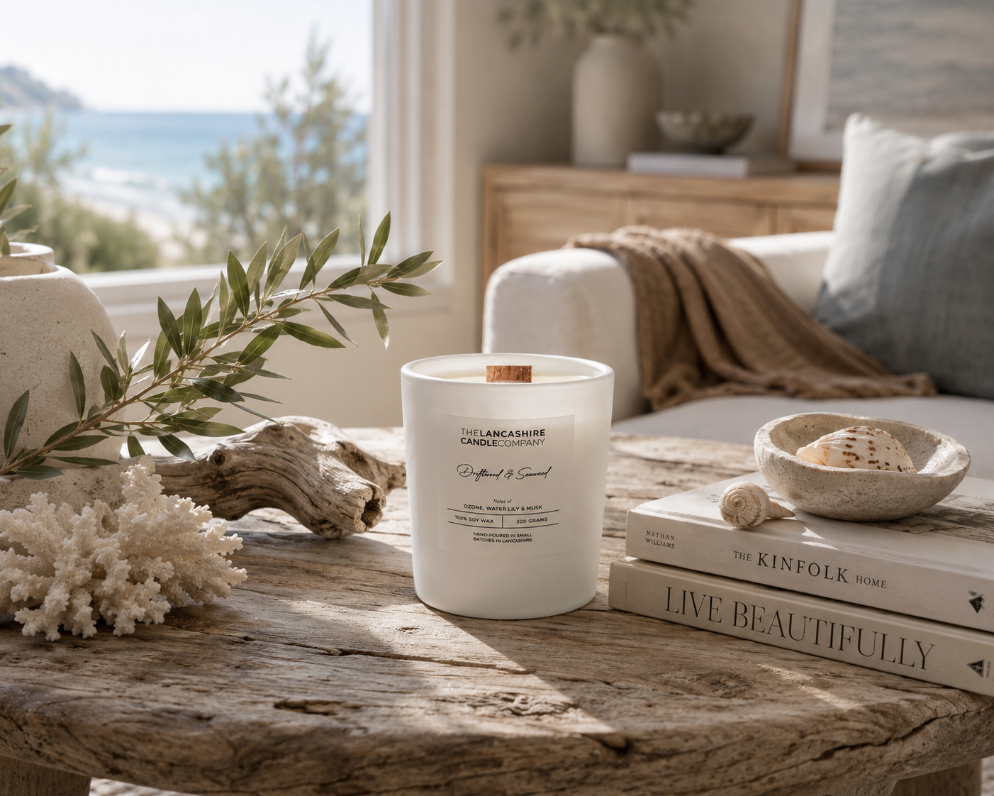 Driftwood & Seaweed Scented Candle