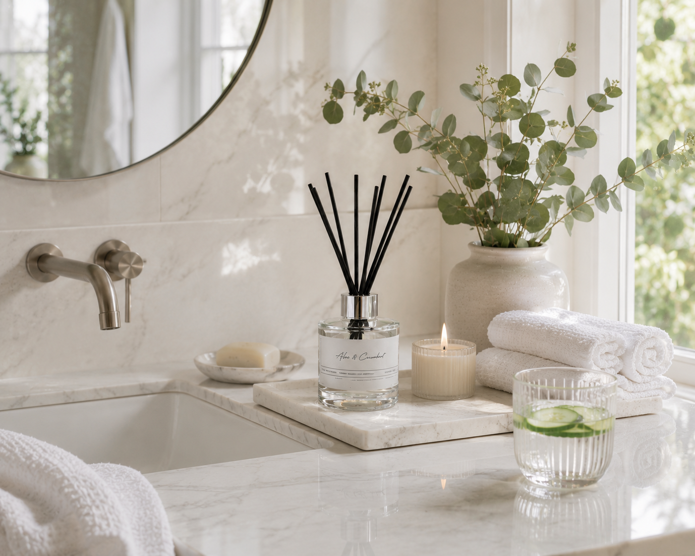 Aloe & Cucumber Scented Reed Diffuser