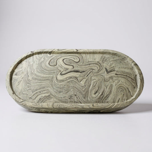 Grey Marble Jesmonite Trinket Tray
